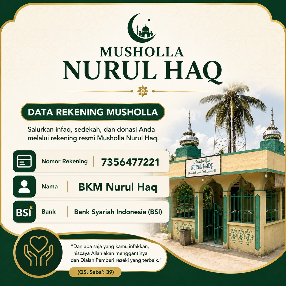 Permohonan Bantuan Pembangunan Musholla Nurul Haq