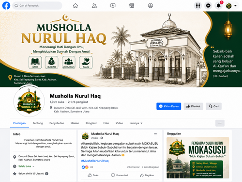 facebook Musholla Nurul Haq